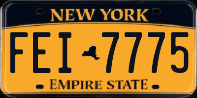 NY license plate FEI7775