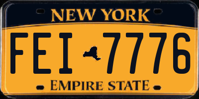 NY license plate FEI7776