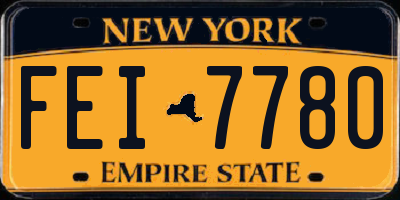 NY license plate FEI7780