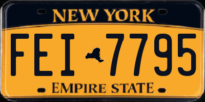 NY license plate FEI7795