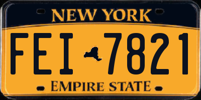 NY license plate FEI7821