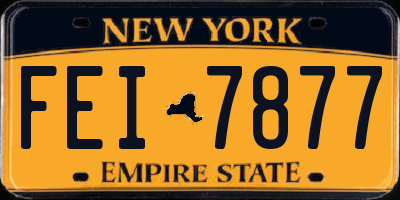 NY license plate FEI7877