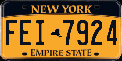 NY license plate FEI7924
