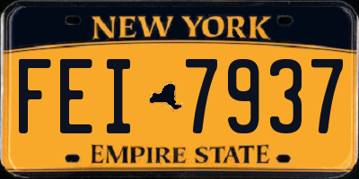 NY license plate FEI7937