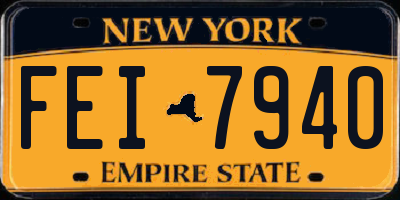 NY license plate FEI7940