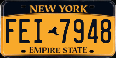 NY license plate FEI7948