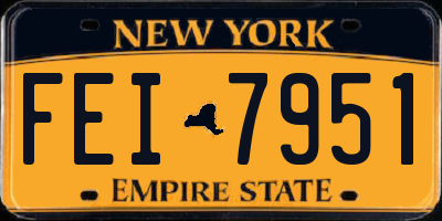 NY license plate FEI7951