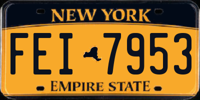 NY license plate FEI7953