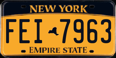 NY license plate FEI7963