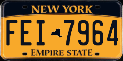 NY license plate FEI7964