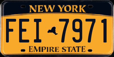 NY license plate FEI7971