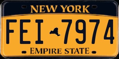 NY license plate FEI7974