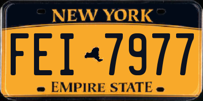 NY license plate FEI7977