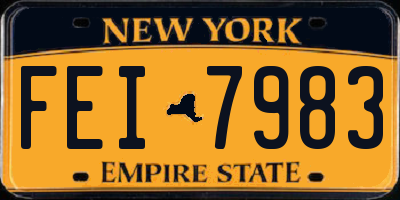 NY license plate FEI7983
