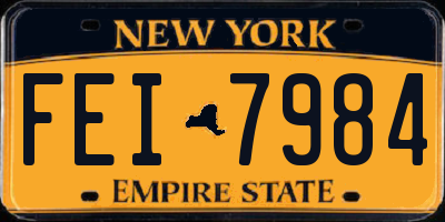 NY license plate FEI7984