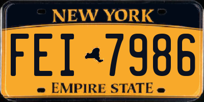 NY license plate FEI7986