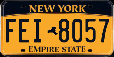 NY license plate FEI8057