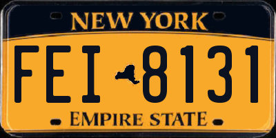 NY license plate FEI8131