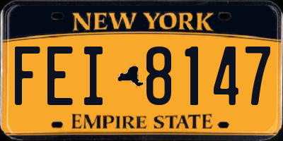 NY license plate FEI8147