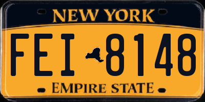 NY license plate FEI8148