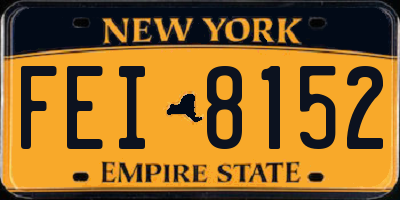 NY license plate FEI8152