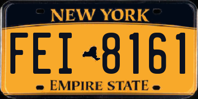 NY license plate FEI8161