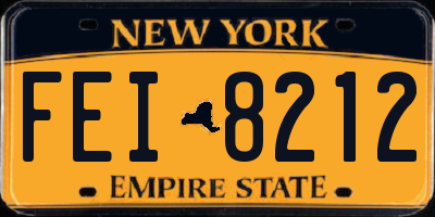 NY license plate FEI8212