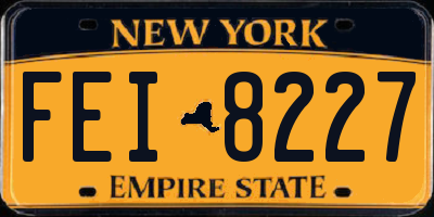 NY license plate FEI8227