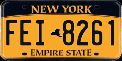 NY license plate FEI8261