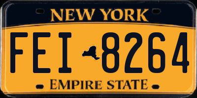 NY license plate FEI8264