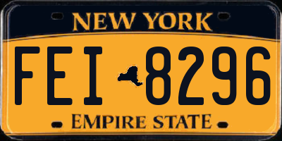 NY license plate FEI8296