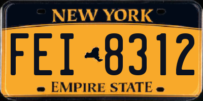 NY license plate FEI8312