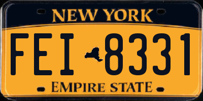 NY license plate FEI8331