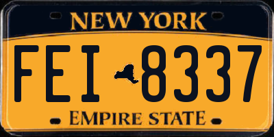 NY license plate FEI8337