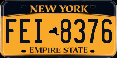 NY license plate FEI8376