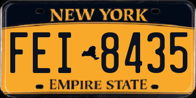 NY license plate FEI8435