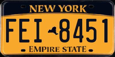 NY license plate FEI8451