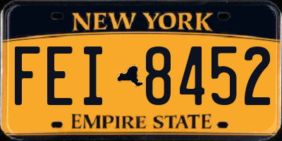 NY license plate FEI8452