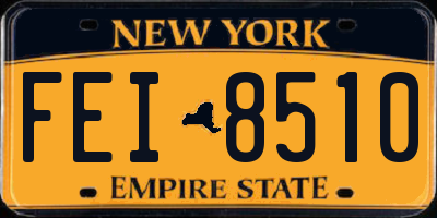 NY license plate FEI8510