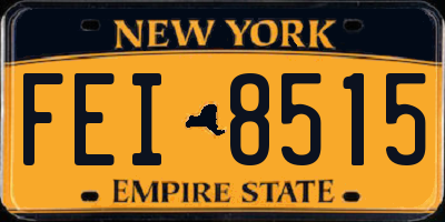 NY license plate FEI8515