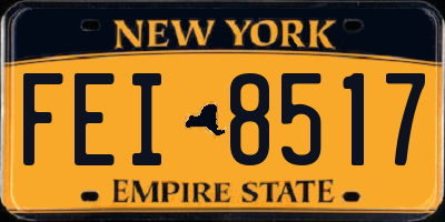 NY license plate FEI8517
