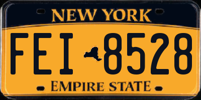 NY license plate FEI8528