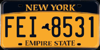 NY license plate FEI8531
