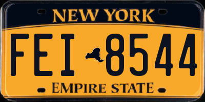 NY license plate FEI8544
