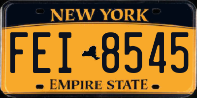 NY license plate FEI8545