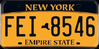 NY license plate FEI8546