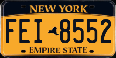 NY license plate FEI8552