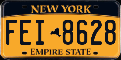 NY license plate FEI8628
