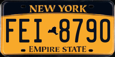 NY license plate FEI8790