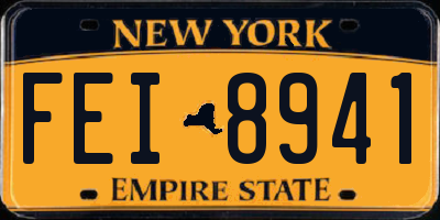 NY license plate FEI8941